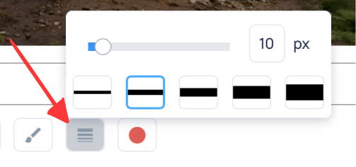 Step 5 - Adjust brush size