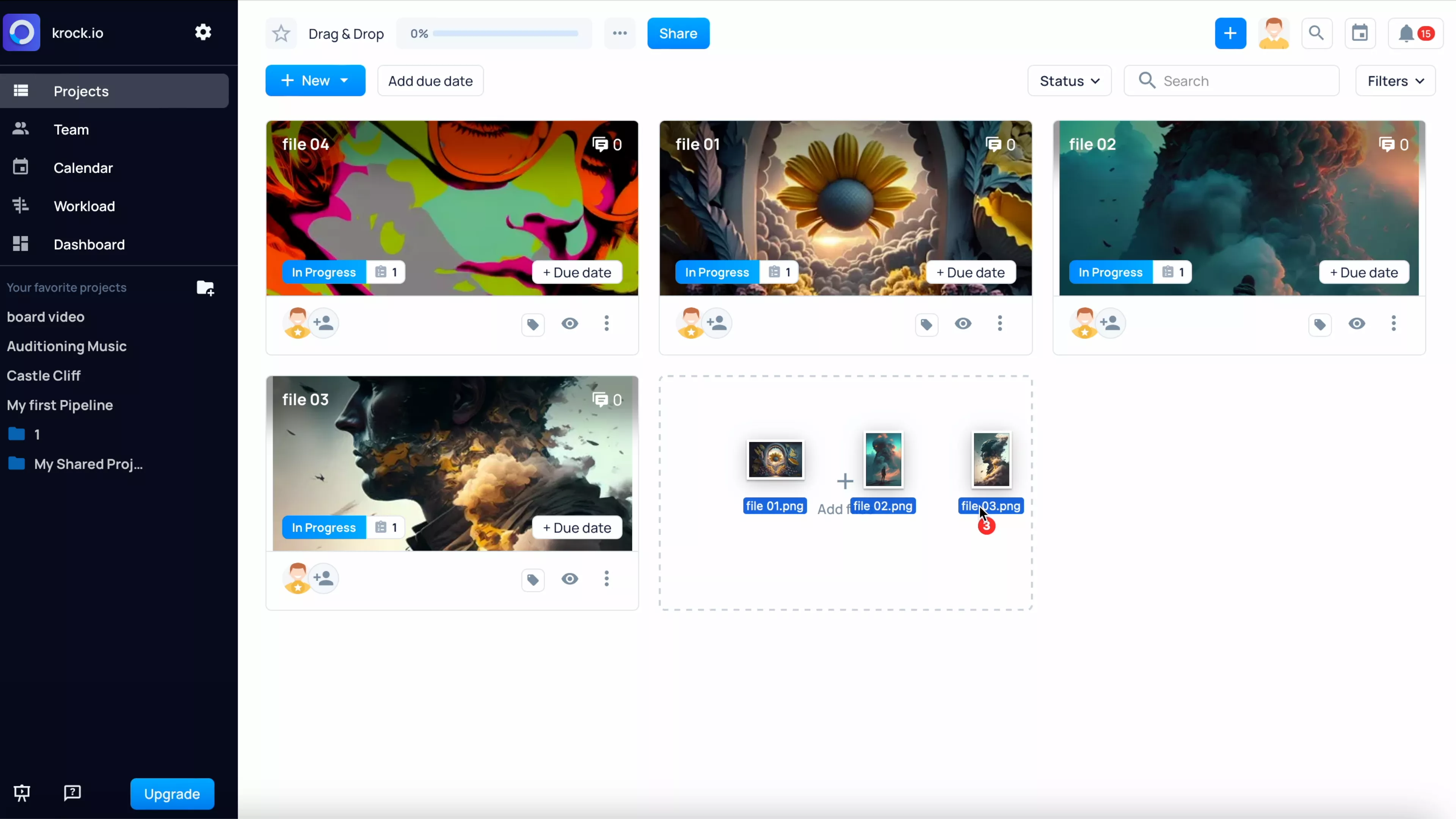 Drag&Drop multiply files for online proofing