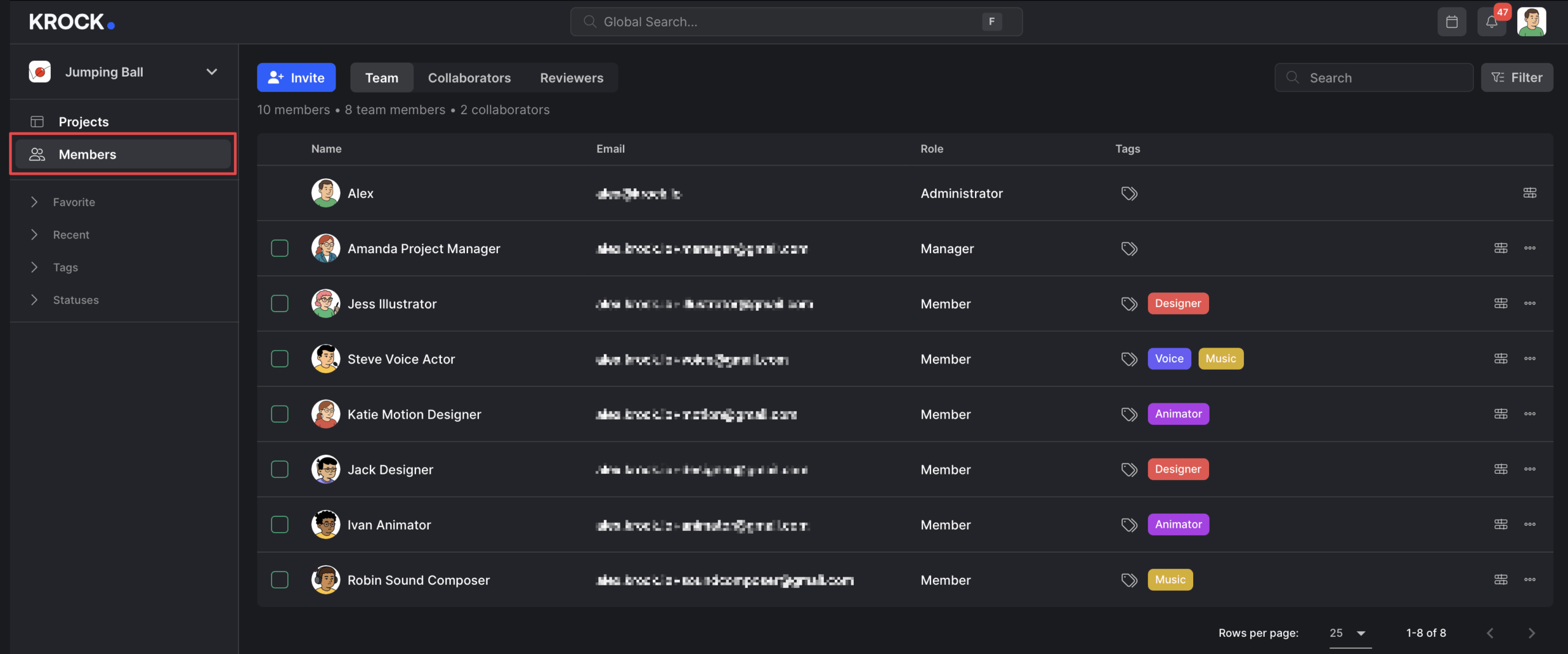User Management in KROCK