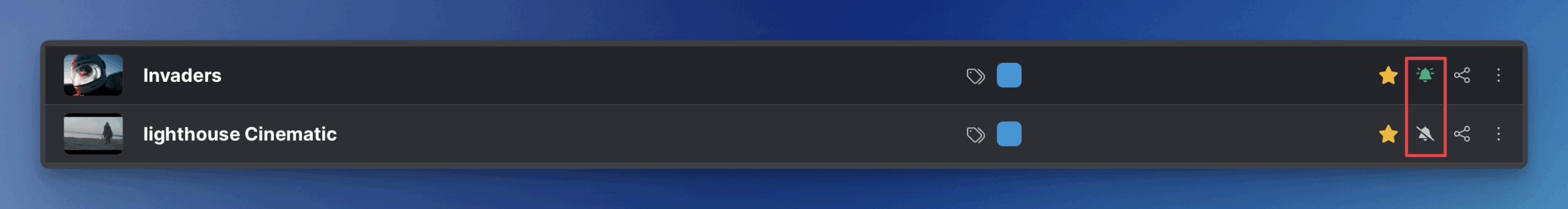 Project Subscription Settings